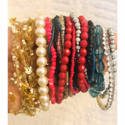 NA Multilayer Faux Pearl, Beads mix Bracelets Jewelry - bundle
