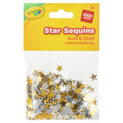 CHILDREN KIDS ART CRAFT CRAYOLA STAR SEQUINS GOLD & SILVER 2000 PIECES