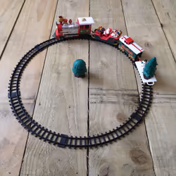 20pc Battery Operated Light up Christmas Santa's Musical Train Set - Jingle Bells