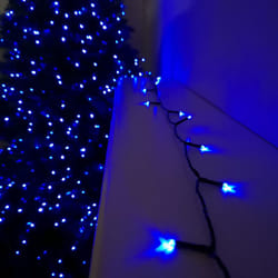 Christmas 100 Battery Timer LED Lights Indoor or Outdoor - Blue