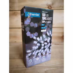 Christmas 100 Battery Timer LED Lights Indoor or Outdoor -  White