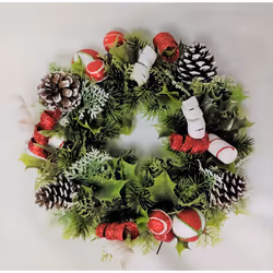 Christmas Candle Ring Mini Wreath Artificial Decoration Spirals 30cm