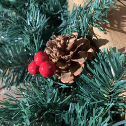 Premier 270cm (9ft) Christmas Garland Decoration With Red Berries & Cones