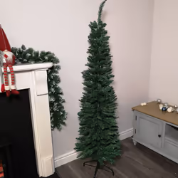 170cm (5.5ft) Premier Pencil Style Slim Christmas Tree in Green