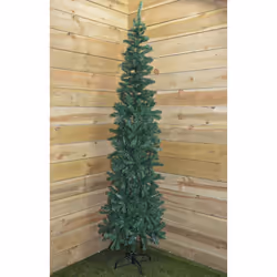 2.2m (7.5ft) Premier Plain Green Spruce Pine Slim Christmas Tree with Stand