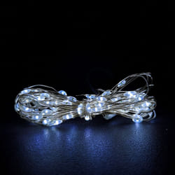 200 LED White Outdoor Battery Operated Multi-Action Micro Brights