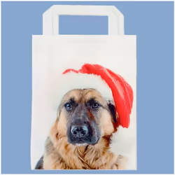 Premier Christmas Design Reusable Shopping Bag - Dog Design