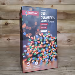 360 LED (36m) Premier Supabright LED Christmas Lights with Timer Multi Coloured - Additional view 7