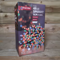 480 LED (48m) Premier Supabright LED Christmas Lights with Timer Multi Coloured - Additional view 5
