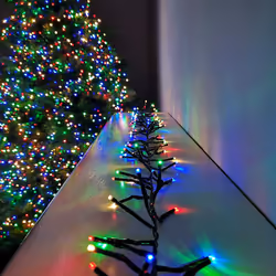 720 LED (9.3m) Premier Cluster Christmas Tree Lights with Timer - Multi Coloured