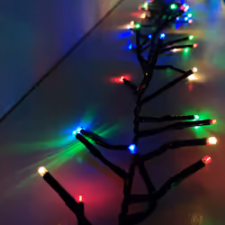 720 LED (9.3m) Premier Cluster Christmas Tree Lights with Timer - Multi Coloured