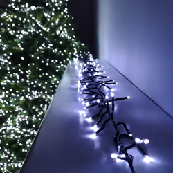 960 LED (12.4m) Premier Cluster Christmas Tree Lights with Timer - Cool White