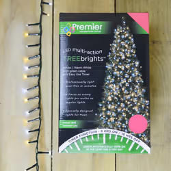 Premier TreeBrights Cool & Warm White 1000 LED Christmas Tree Lights With Timer - 25m