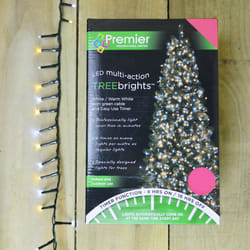 Premier TreeBrights Cool & Warm White 1000 LED Christmas Tree Lights With Timer - 25m