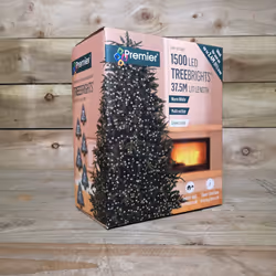 1500 LED (37.5m) Premier TreeBrights Christmas Tree Lights & TIMER in Warm White - Additional view 5