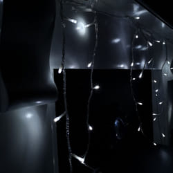 23.8m (960 LED) Premier Outdoor LED Icicle Christmas TIMER Lights - Cool White