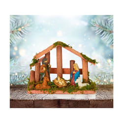 Mini Christmas Nativity Scene 6 Piece Ornament Decoration 15cm