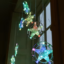1.2m Indoor Colour Changing LED Christmas Curtain Window Light Decoration