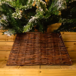 52cm x 32cm x 26cm Premier Natural Brown Wicker Christmas Tree Skirt / Base