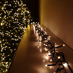 6.2M 480 Vintage Gold LED Outdoor Multi-Action Cluster Supabrights with Timer
