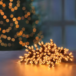 50 LED Battery Operated String Lights Multi Action 5M Vintage Gold
