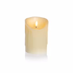 13x9cm Cream Dancing LED Flame Candle With Melted Effect Battery Operated Realistic