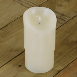 23cm x 9cm Cream Dancing LED Flame Candle With Melted Effect Battery Operated