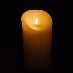 23cm x 9cm Cream Dancing LED Flame Candle With Melted Effect Battery Operated