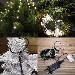 Premier UltraBrights Waterfall Lights 200 LEDs Warm White Green Wire [LV184720WW]