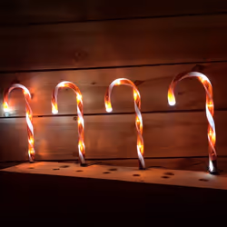 25cm 4pc Red Christmas Premier Candy Cane Path Markers
