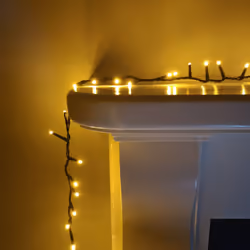 500 LED (12.5m) Premier TreeBrights Christmas Tree Lights - TIMER in Vintage Gold