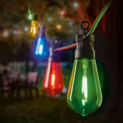 10 Connectable Festoon String Lights Multi Coloured LED Lights 4.5M