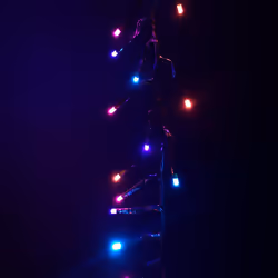2000 LED 25m Premier Multi Action Christmas Cluster Timer Lights in Rainbow