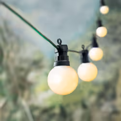 10 Bulb Party Garden String Lights Warm White Battery Lights 2.7M