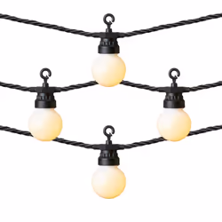 10 Bulb Party Garden String Lights Warm White Battery Lights 2.7M