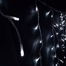 Premier Christmas 300 Frosted Icicle LED Lights - White 6m