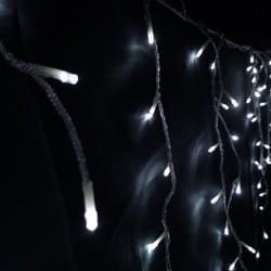 Premier Christmas 300 Frosted Icicle LED Lights - White 6m
