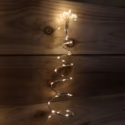 Set of 4 30cm Silver Spiral Tree LED Lit Outdoor Path Finder Lights in Warm White