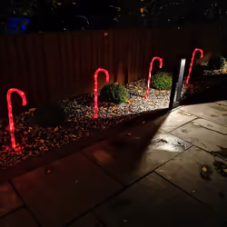Premier Four Red Candy Cane illuminated Path Garden Patio Lights 62cm