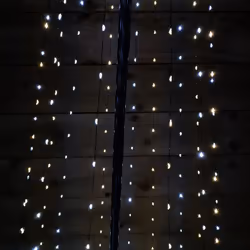 7ft (2.1m) Premier Christmas Outdoor Black Pin Wire LED Pyramid Maypole Tree in Warm & Cool White Mix
