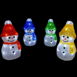 Acrylic Light up Snowman - 23cm - Assorted Colour