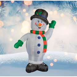 Inflatable Snowman Pre Lit LED Christmas Decoration 1.8M Festive