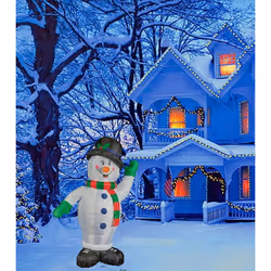 Inflatable Snowman Pre Lit LED Christmas Decoration 1.8M Festive