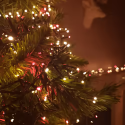 750 LED 18.7m Premier TreeBrights Christmas Tree Lights Timer Red & Vintage Gold