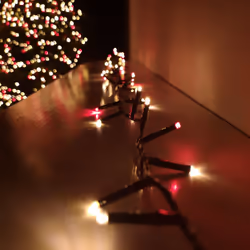 500 LED 12.5m Premier TreeBrights Christmas Tree Lights Timer Red & Vintage Gold