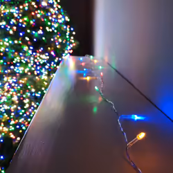 50 LED 5m Premier Battery 8 Function Outdoor Timer Lights Clear Muilticolour