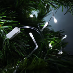 Premier 200 LED 20m 8 Function Battery Christmas Timer Lights In Cool White