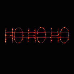 80cm Outdoor HO HO HO Flashing LED Light Up Christmas Silhouette Motif Decoration