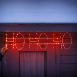 80cm Outdoor HO HO HO Flashing LED Light Up Christmas Silhouette Motif Decoration
