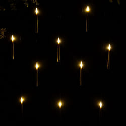 10pcs Premier 15cm Floating Gold Static Flicker Battery Candle with Remote Control in Warm White